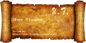 Uher Tivadar névjegykártya