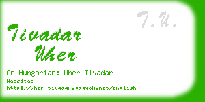 tivadar uher business card